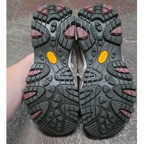 Merrell Women Moab 3 J035888 sz 7.5 W wide tan brown Hiking Shoe Sneaker Vibram - Picture 8 of 11